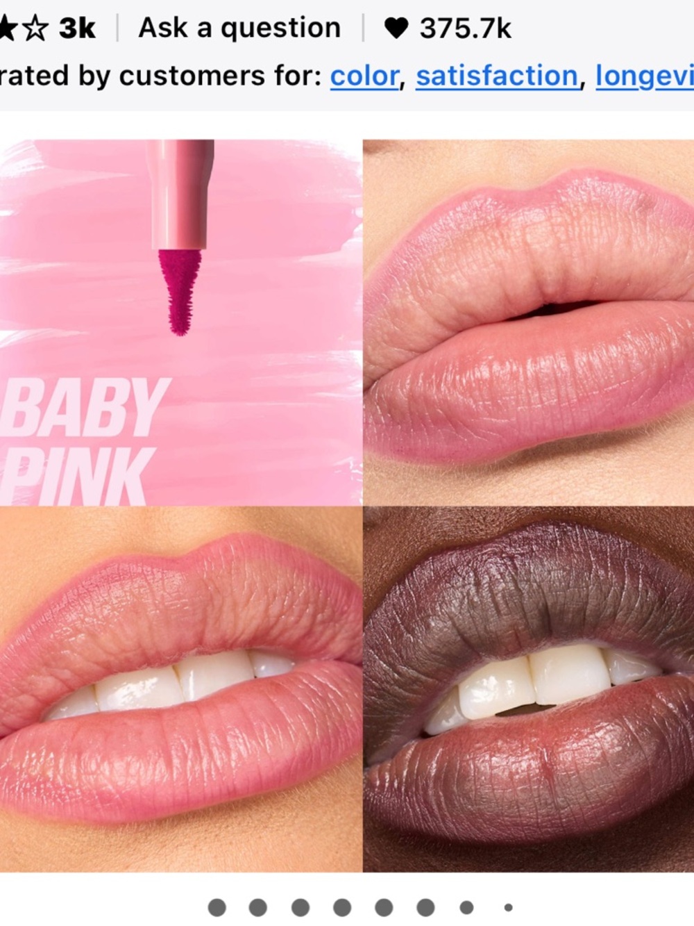 Huda beauty baby pink lip contour stain
